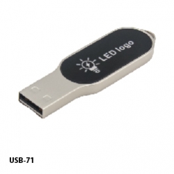 Sliver Metal Light-Up USB Flash Drive